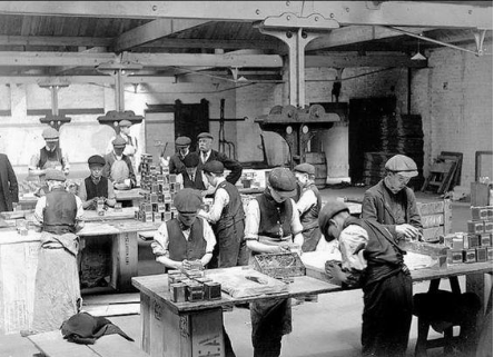 Workers in a tea mill near Celbridge